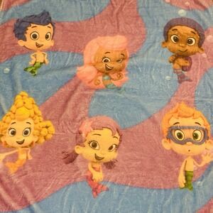 Bubble Guppies Blue Blanket Nickelodeon Soft Throw Toddler Bedding